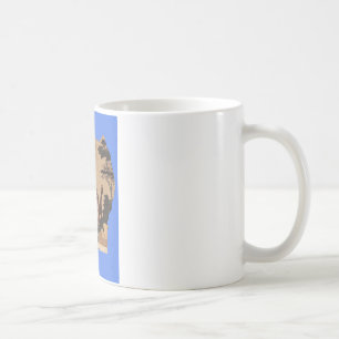 Oeganda Wildlife Kaart Kunstprint Koffiemok