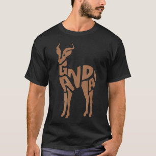 Oegandese Kob Oeganda Woordkunst - Grappige Afrika T-shirt