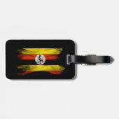 Oegandese vlag borstelslag, nationale vlag bagagelabel (Achterkant horizontaal)