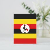 Oegandese vlag briefkaart (Staand voorkant)