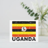 Oegandese vlag briefkaart (Staand voorkant)
