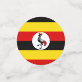 Oegandese vlag confetti (Kleine voorkant)