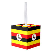 Oegandese vlag decoratie (Achter hoekig)