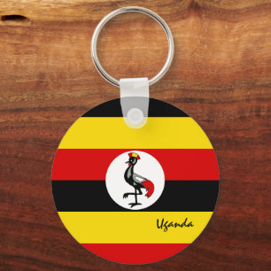 Oegandese vlag en Ugandese vakantie, patriotten/sp Sleutelhanger