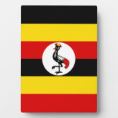 Oegandese vlag fotoplaat (voorkant)