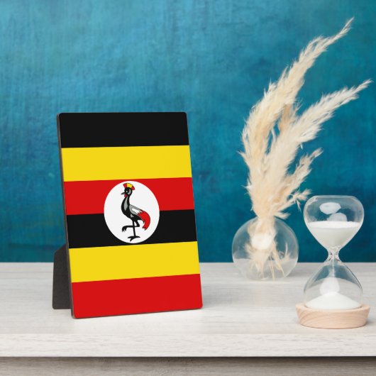 Oegandese vlag fotoplaat (Zijkant)