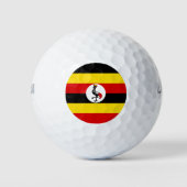 Oegandese vlag golfballen (Voorkant)