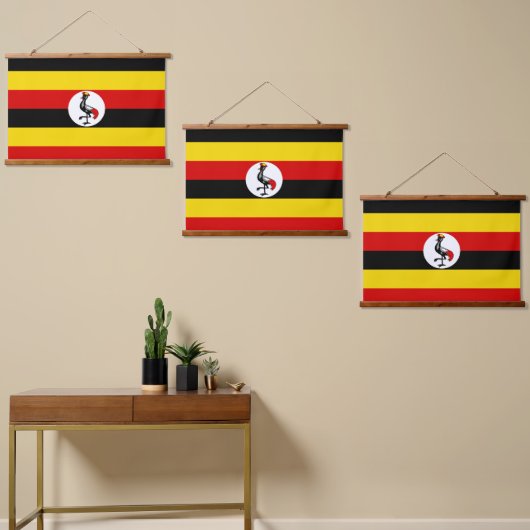 Oegandese vlag hangend wandkleed (Asymmetrisch)