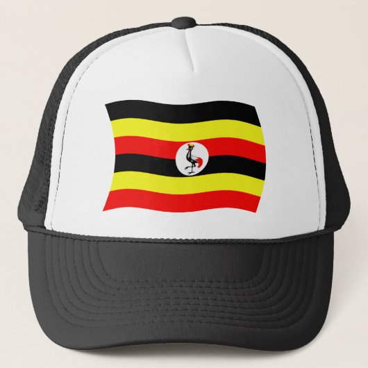 Oegandese vlag hoed trucker pet (Voorkant)