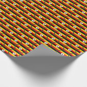 Oegandese vlag Honeycomb Wrapping Paper Cadeaupapier (Hoek)