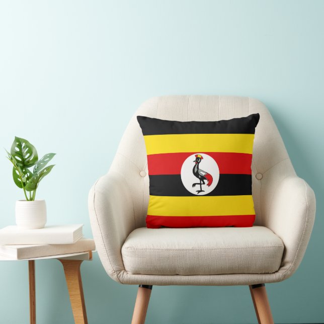Oegandese vlag kussen (Stoel)