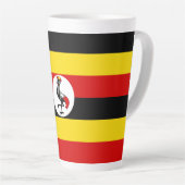 Oegandese vlag latte mok (Rechterhoek)