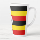 Oegandese vlag latte mok (Rechts)
