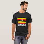 Oegandese vlag Mannen Kind patriottisch T-shirt (Voorkant volledig)