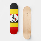 Oegandese vlag persoonlijk skateboard (Voorkant)
