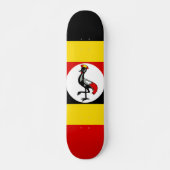 Oegandese vlag persoonlijk skateboard (Voorkant)