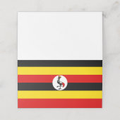 Oegandese vlag plaatskaartje (Buitenkant ongevouwen)