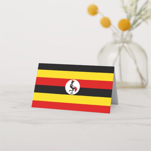Oegandese vlag plaatskaartje (Voorkant)