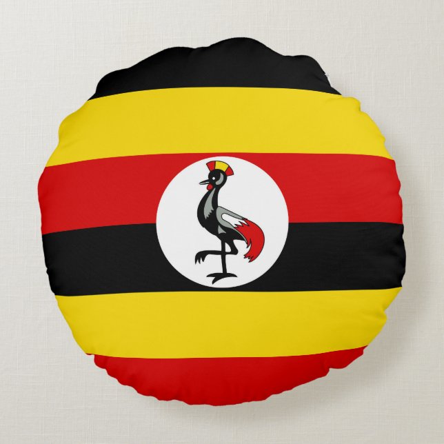 Oegandese vlag rond kussen (Achterkant)