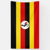 Oegandese vlag spandoek (Verticaal)