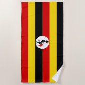 Oegandese vlag strandlaken (Voorkant)