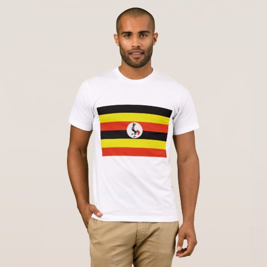 Oegandese vlag t-shirt (Voorkant volledig)