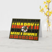 Oegandese vlag Verjaardag Kaart (Gele Bloem)