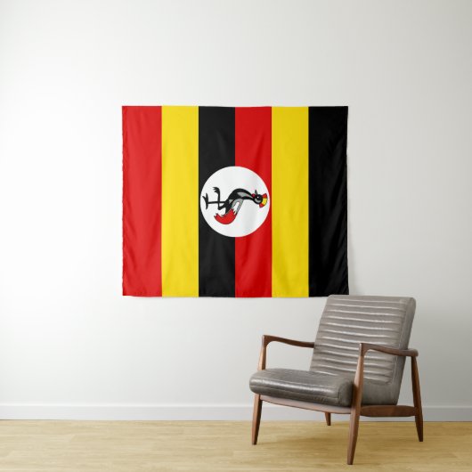 Oegandese vlag wandkleed (In Situ (horizontaal))