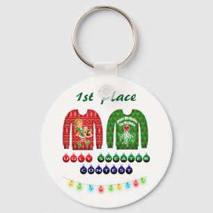Oegandige kerstfeestdag 1e plaats winnaar sleutelhanger