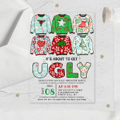 Oegandige kerstfeestdag acryl uitnodigingen