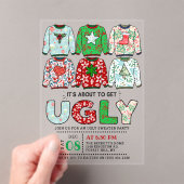 Oegandige kerstfeestdag acryl uitnodigingen (Insitu (Draagbaar))