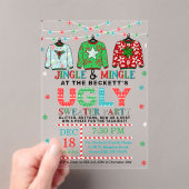 Oegandige kerstfeestdag acryl uitnodigingen (Insitu (Draagbaar))