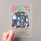 Oegandige kerstfeestdag acryl uitnodigingen (Insitu (Draagbaar))