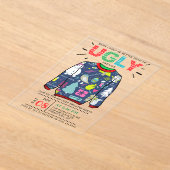 Oegandige kerstfeestdag acryl uitnodigingen (Laagn)