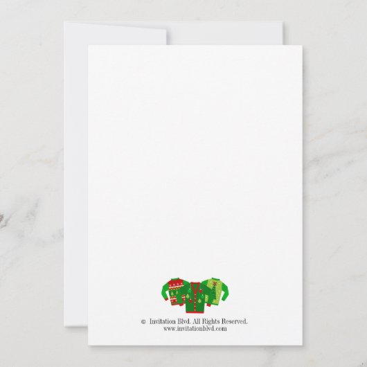 Oegandige kerstfeestdag kaart (Achterkant)