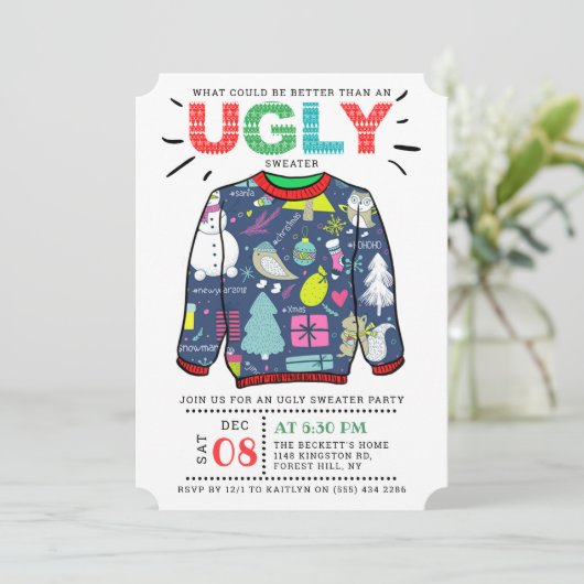 Oegandige kerstfeestdag kaart (Staand voorkant)