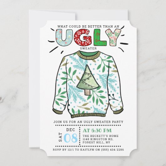 Oegandige kerstfeestdag kaart (Voorkant)