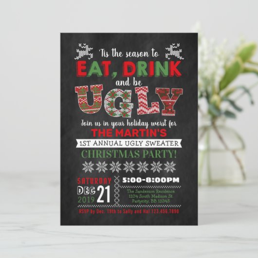 Oeganzige kerstfeestdag kaart (Staand voorkant)