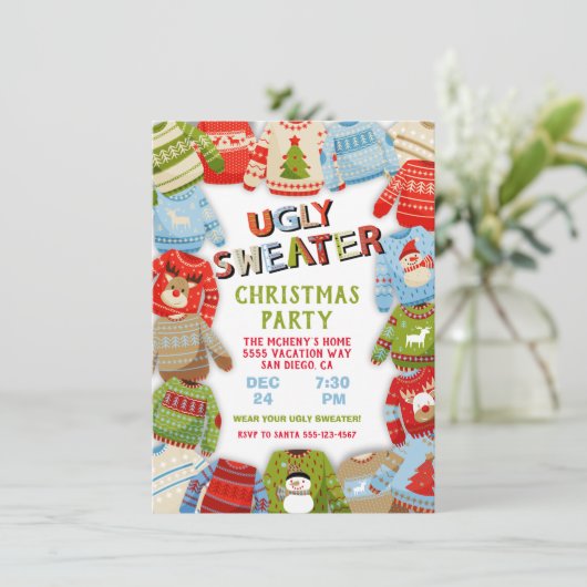 Oeganzige kerstfeestdag kaart (Staand voorkant)