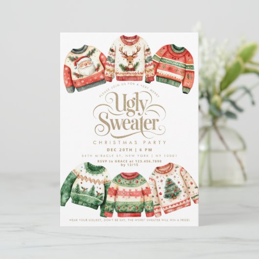 Oeganzige kerstfeestdag kaart (Staand voorkant)