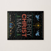 Oegenaamd kerstliefhebber Merry Christus Mas Relig Legpuzzel (Horizontaal)
