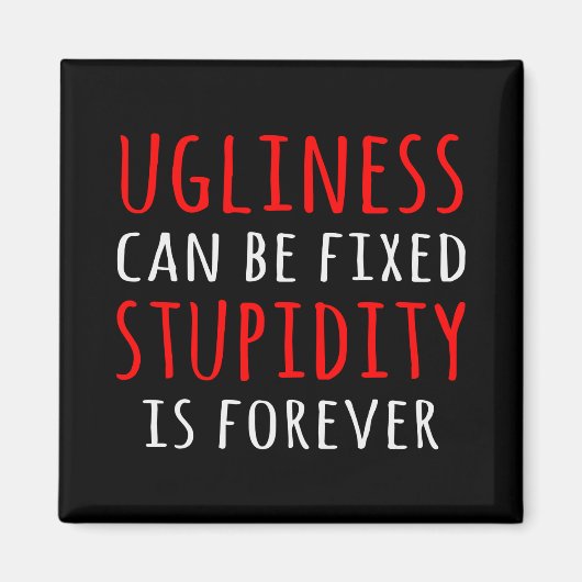 Oegenheid kan vaste domheid zijn voor altijd magneet (Voorkant)