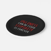 Oegenheid kan vaste domheid zijn voor altijd papieren bordje (Gekanteld)