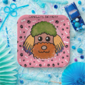 Oegenhondengezicht Plechtige verjaardag Papieren Bordje (Feest)