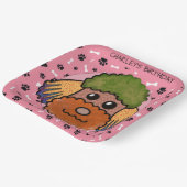 Oegenhondengezicht Plechtige verjaardag Papieren Bordje (Gebogen)