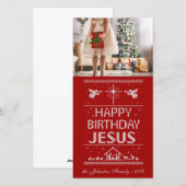 Oegensprekelijk kerstfeest, gelukkig verjaardag Je Feestdagenkaart (Voorkant / Achterkant)