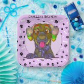 Oegly hondengezicht Dalmatiaanse verjaardagspapier Papieren Bordje (Feest)