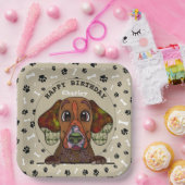 Oegly hondgezicht Engelse pointer verjaardag Papieren Bordje (Feest)