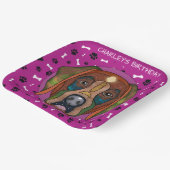 Oegly hondgezicht Labrador verjaardag Papieren Bordje (Gebogen)