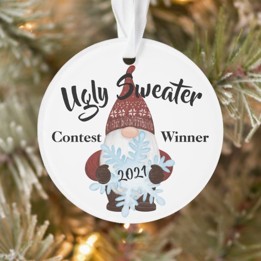 Oegly Sweater Contest Winner Prize Trophy Ornament (Boom)